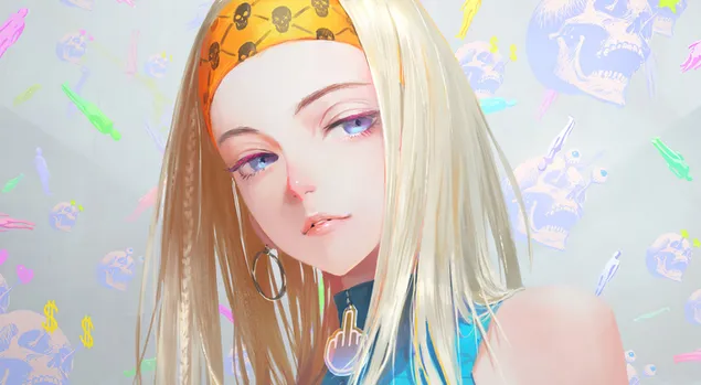 دختر انیمه قلدر کاغذدیواری  4K