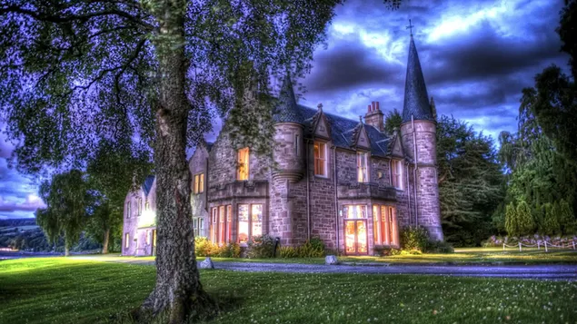 Tapeta Hrad Bunchrew v Škótsku HD