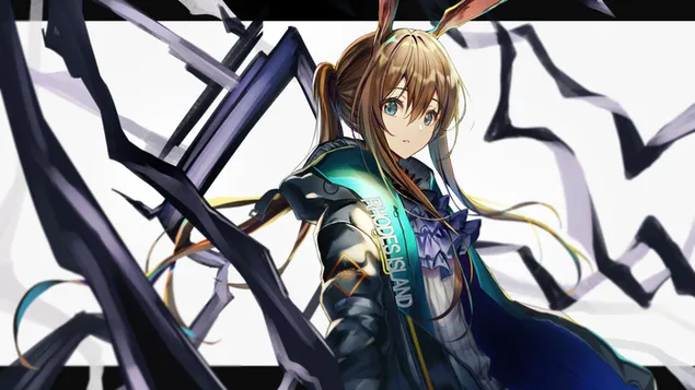 Bunny Guard 'Amiya' - Arknights(애니 비디오 게임) 8K 배경화면