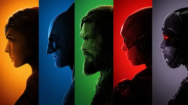 Buntes Justice League-Poster zeigt Heldenprofile