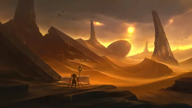 Disk Sun Terkubur 'Shurima' (Legends of Runeterra) - League of Legends (LOL) 4K wallpaper