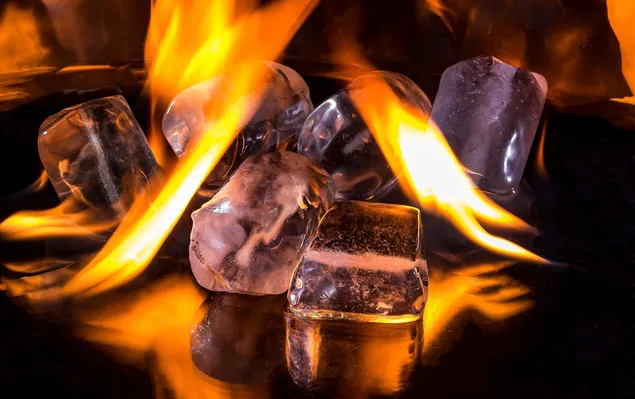 burning ice cubes