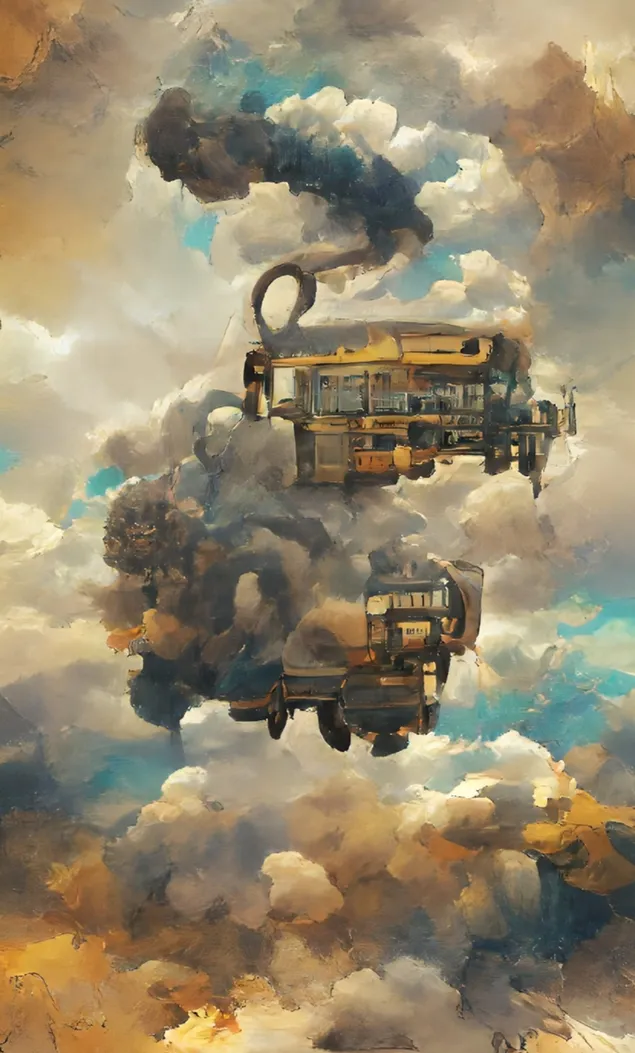 云中的巴士 2K 壁纸