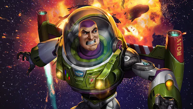 Buzz lightyear, la película animada sobre la vida del valiente buz lighthear de la película toy story
