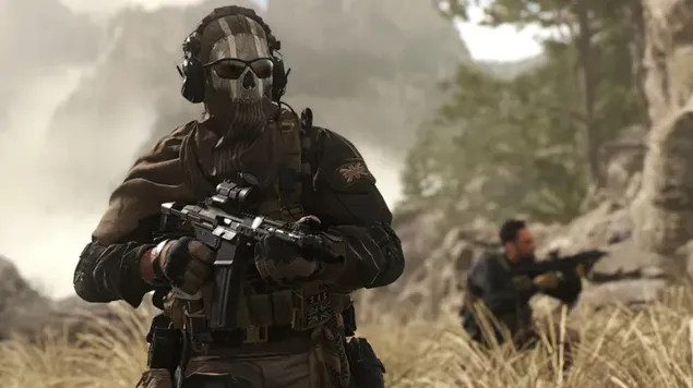 Call of Duty: Modern Warfare 2: Ghost close up 4K wallpaper