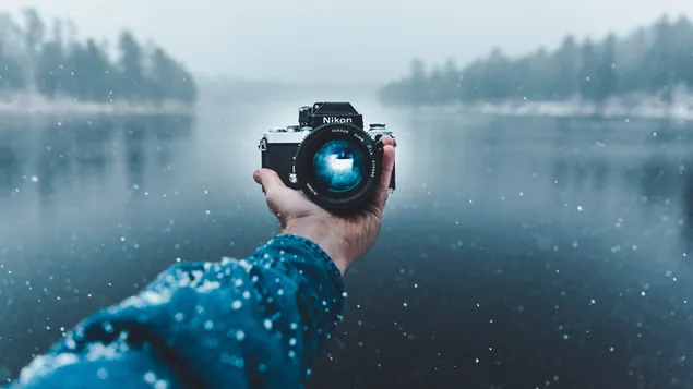 cámara y nieve