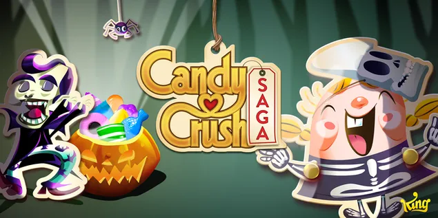 Candy crush tema za Noć vještica 2K pozadina