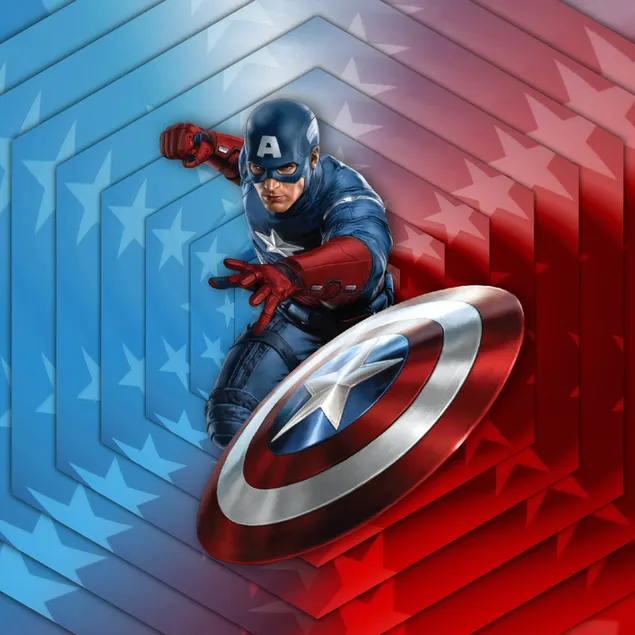 Captain America komt 2K achtergrond