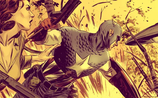 kapteeni amerikka liikkeella lataa