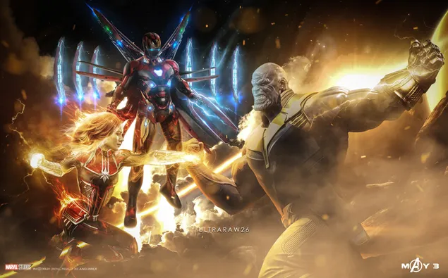 Captain Marvel & Iron Man Vs Thanos