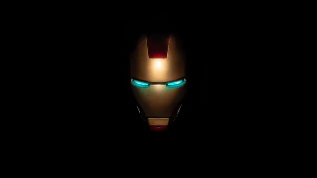 Cara de armadura de Iron Man con fondo negro descargar