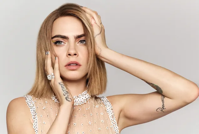 Hình nền Cara Delevingne | chụp chợ Harpers 4K