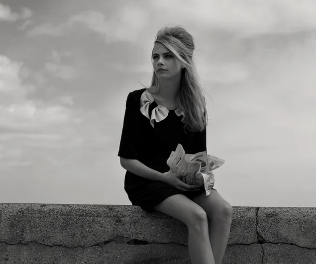 קארה Delevingne | (מונוכרום BG) 2K טפט