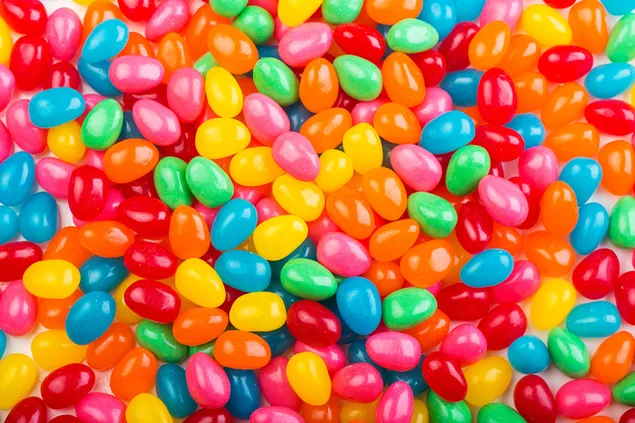 Caramelos multicolores de cerca