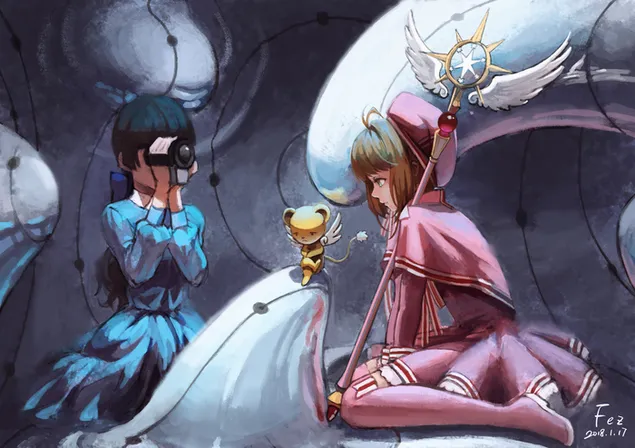 cardcaptor sakura - tomoyo daidouji & sakura kinomoto brgyry khnyd