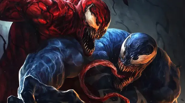 Carnage Vs Venom marvel tegneserier 4K bakgrunn