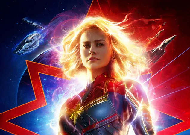 Páipéar balla Carol Danvers nó Captaen Marvel6K
