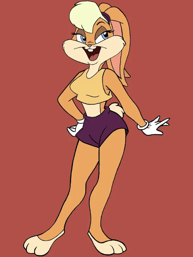 Personatge de dibuixos animats noia conilleta Lola Bunny baixada