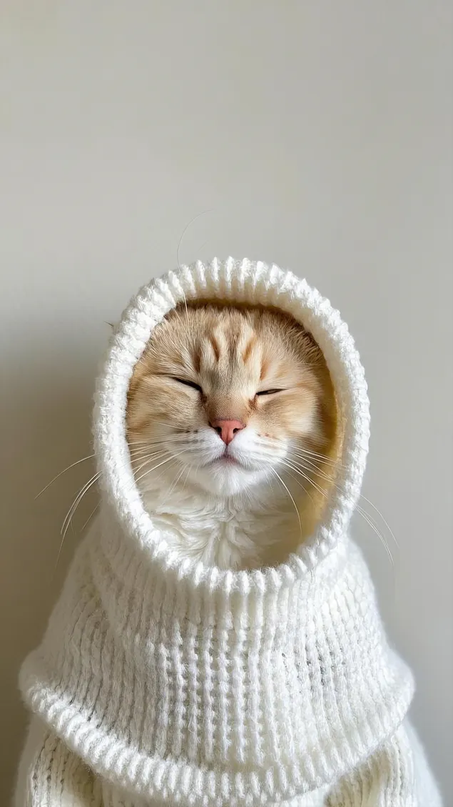 prezemete machka vo pleten dzhemper