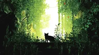 Cat shadow from Stray video game 4K wallpaper