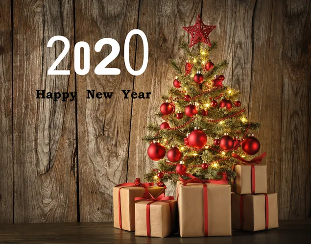 Nieuwjaar 2020 vieren met kerstcharisma 2K achtergrond