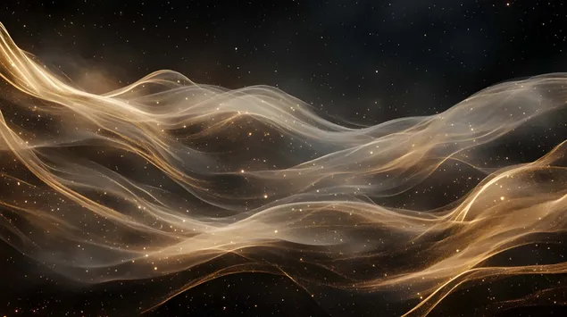 Himmelsfloss: Golden Light Streams an Infinite Darkness 4K Tapeten