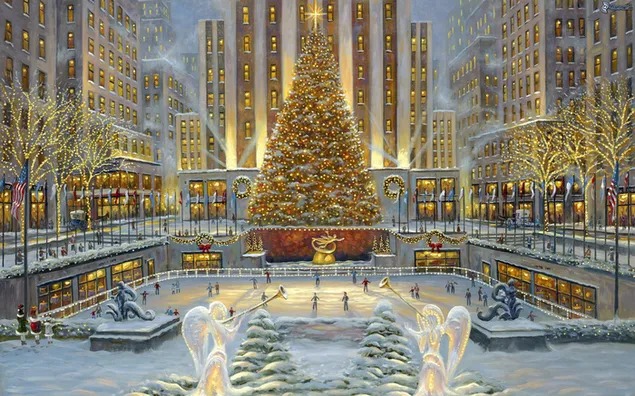 Centro Rockefeller en Navidad