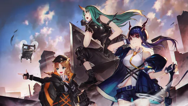 Ch'en a Hoshiguma & Swire-rel | Arknights (anime videojáték) 4K háttérkép