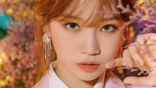 צ'אוון ב-'Bloom*Iz' MV Shoot (2020) מ-IZ*ONE (K-Pop Band) 4K טפט