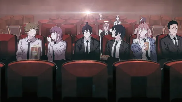 Hapja e animes me sharrë elektrike me zinxhir 4K sfond