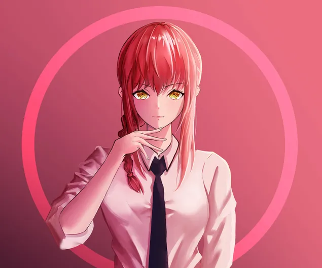 seriali anime me sharre elektrike me zinxhir makima me floke te kuqe shkarkim