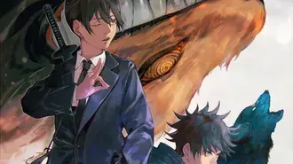 Chainsaw Man Crossover Jujutsu Kaisen 4K imagine de fundal