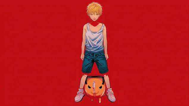 Chainsaw Man - Denji & Pochita 4K wallpaper
