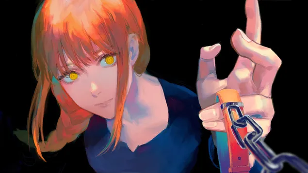 Páipéar balla Fear Sáw Slabhra :: Makima 'Control Devil'4K