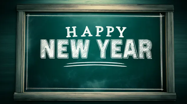 chalkboard happy new year greeting with distressed typography download