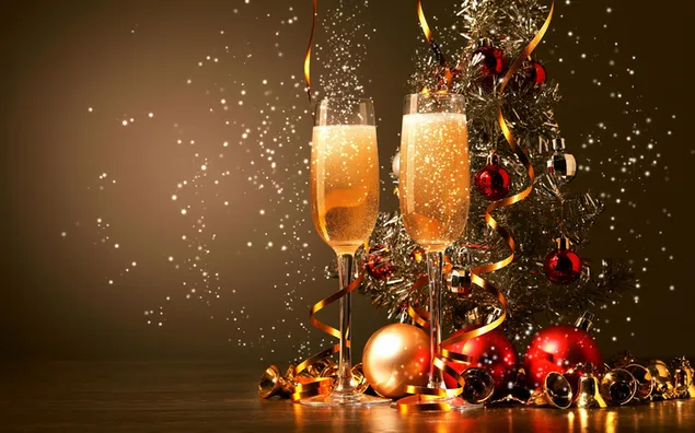 Champagnerfeier frohes neues Jahr