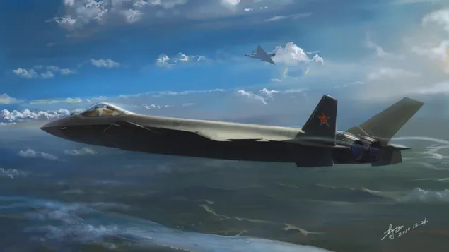 Chengdu J-20 4K fond d'écran