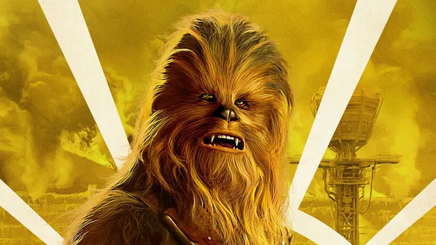 Chewbacca In Solo Bir Star Wars hikayesi film afişi 2K 배경화면