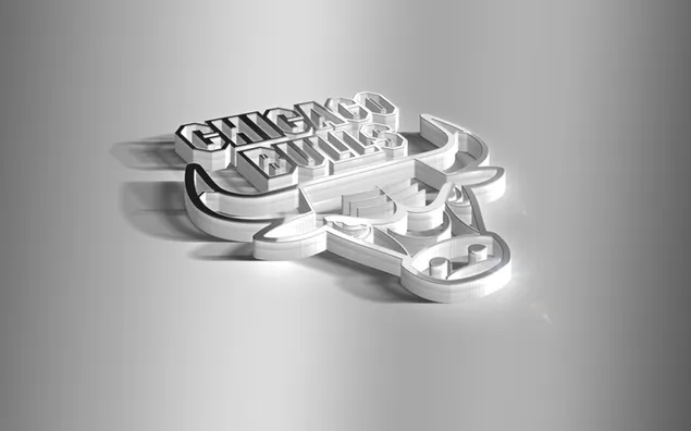 シカゴブルズ-ロゴ3D 2K 壁紙