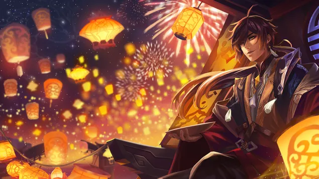 Chinese Fest 'Zhongli' - Genshin Impact (Online Video Game) 4K wallpaper