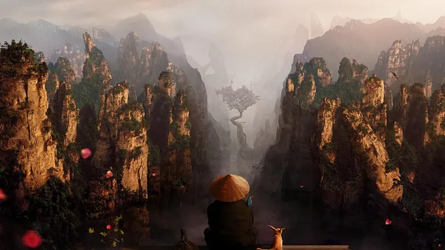 Dağlardaki Çin Tapınağı 2K duvar kağıdı