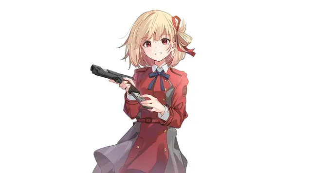 Tapeta Chisato Nishikigi z anime Lycoris Recoil. 4K