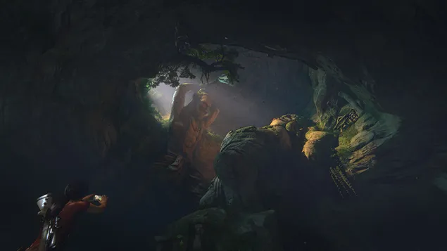 Chloe Frazer antik heykelin fotoğrafını çekiyor 4K duvar kağıdı