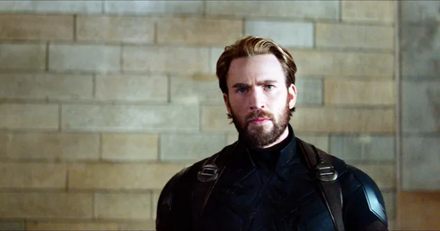 Chris Evans, knappe acteur Captain America achtergrond bakstenen muur