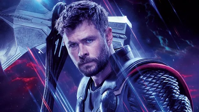 Chris Hemsworth kot thor v čednem igralcu Maščevalci 6K ozadje