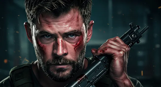 Modul Războinic Chris Hemsworth 4K imagine de fundal