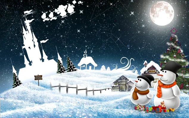 Christmas - artistic christmas night HD wallpaper