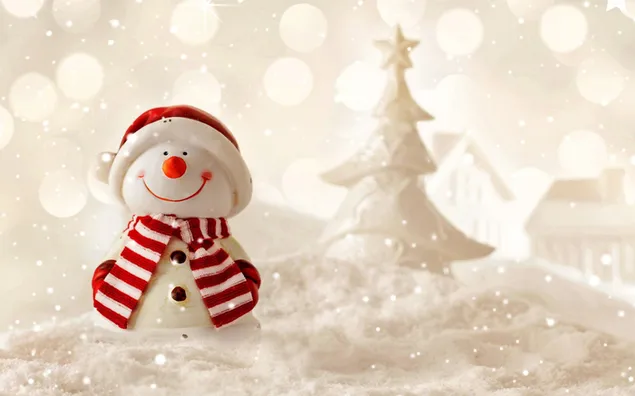 Joulu - taiteellinen söpö lumiukko lataa