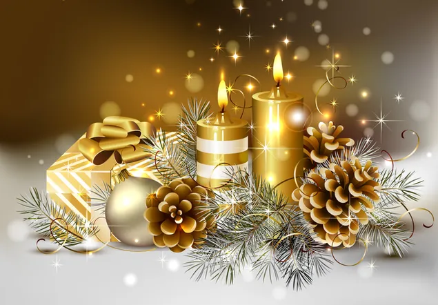 Lilin dan Ornamen Natal