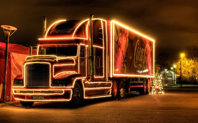 Świąteczna Coca-Cola Van 2K tapeta